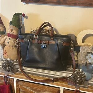 Dooney & Bourke Black and Brown Leather Bag